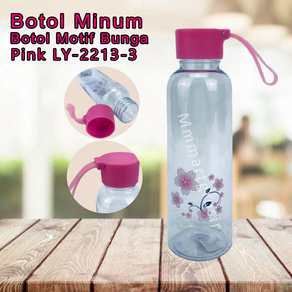 Botol Minum / Botol Plastik / Motif Bunga / 500ml / LY- 2213-3