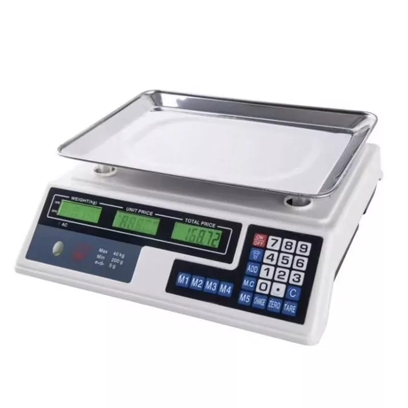 TIMBANGAN BUAH DIGITAL 40 KG/DIGITAL COMPUTING SCALE 40KG DOUBLE DISPLAY