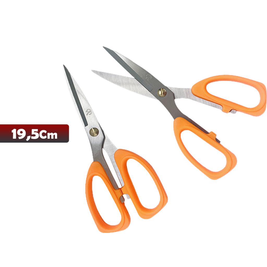 GUNTING  YOSINOGAWA Scissor-19.5CM WARNA ORANGE- YOSINOGAWA