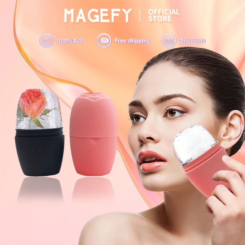 MAGEFY Cetakan Es Wajah Cetakan Es Wajah Cice Roller Pijat Es Roller Silikon Cetakan Es Wajah Cetakan 1279