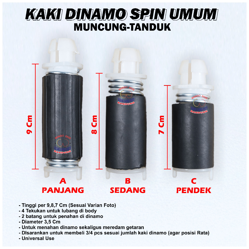 KAKI DINAMO PENGERING MESIN CUCI UNIVERSAL PENCUCI PER SPIN MULTI 9CM,8CM,7CM- WINDO