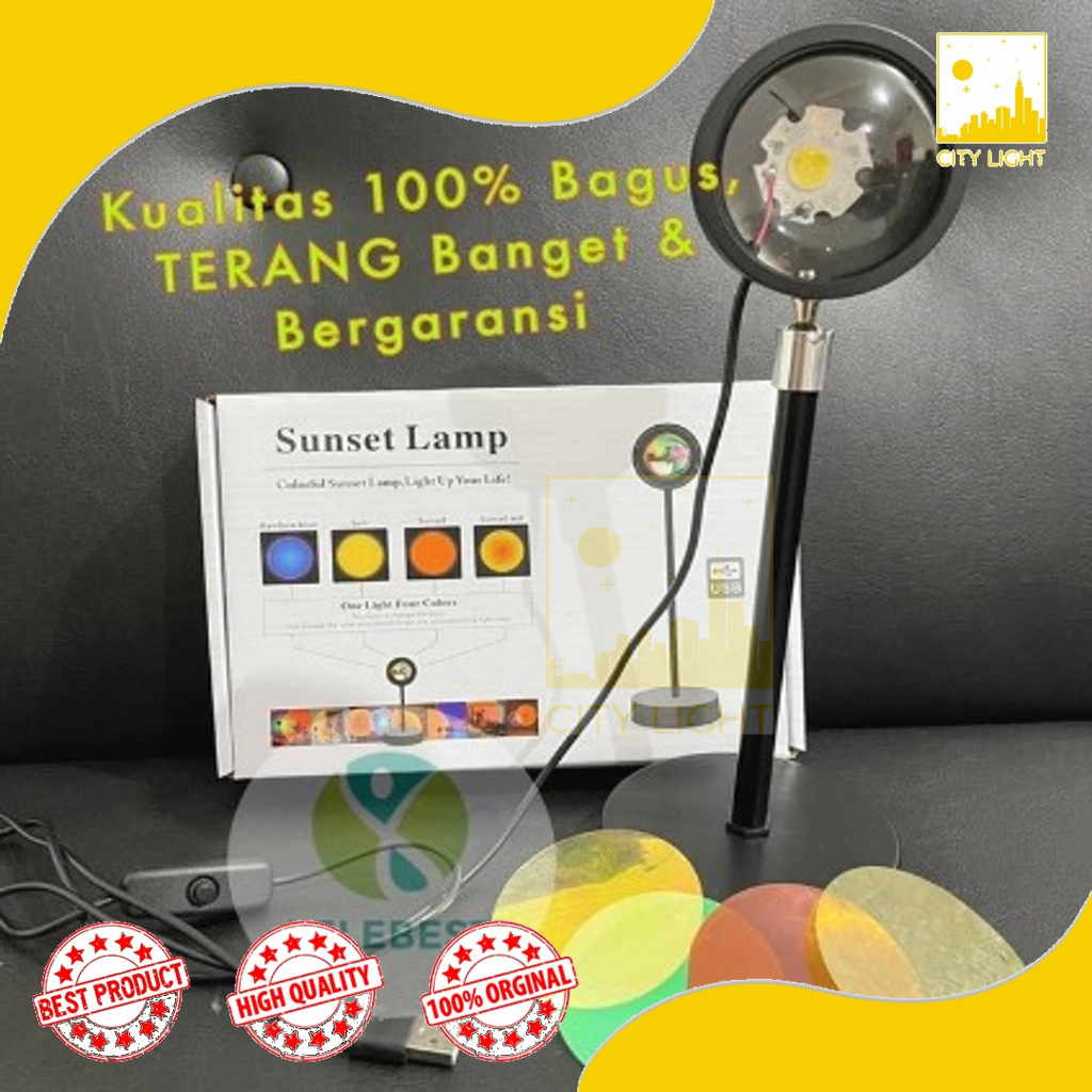 Lampu Sun set Lampu Matahari Proyektor Lampu Tidur Led Matahari Terbenam