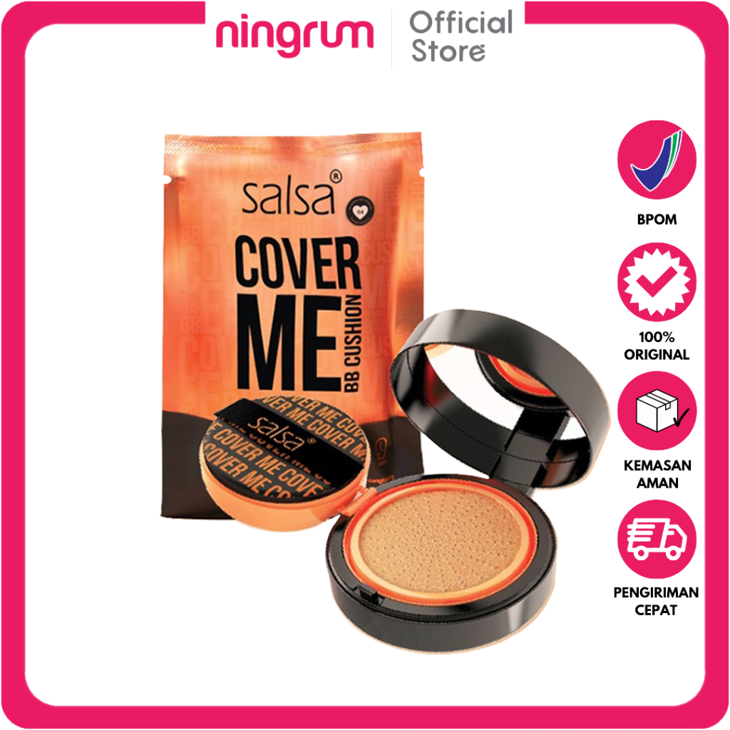 Ningrum - SALSA Cover Me BB Cushion | Semi Matte with Red Algae Centella | Asiatica | Niacinamide | SPF 30 | Smooth | Medium | Coverage Foundation Makeup | 5436 | 5437