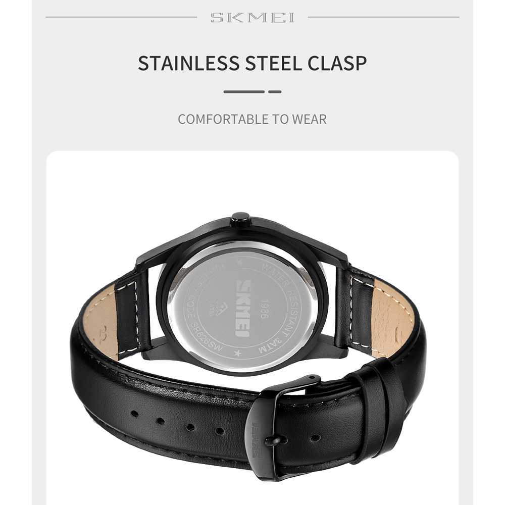 Jam Tangan Pria Analog Watch Leather Strap Waterproof 30M Desain Premium Jamtangan Berkualitas Multifungsi