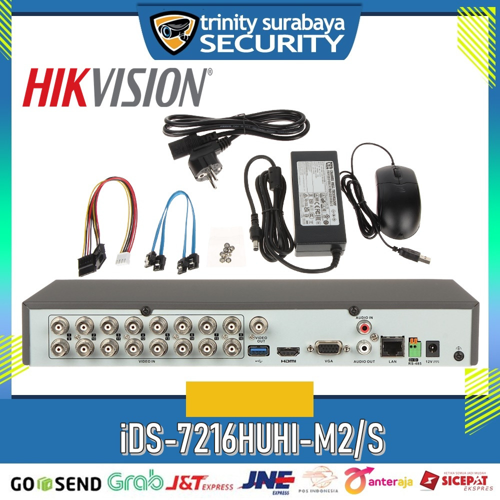 DVR 16ch 5mp Hikvision 7216HUHI-M2/S Audio Over Coaxial