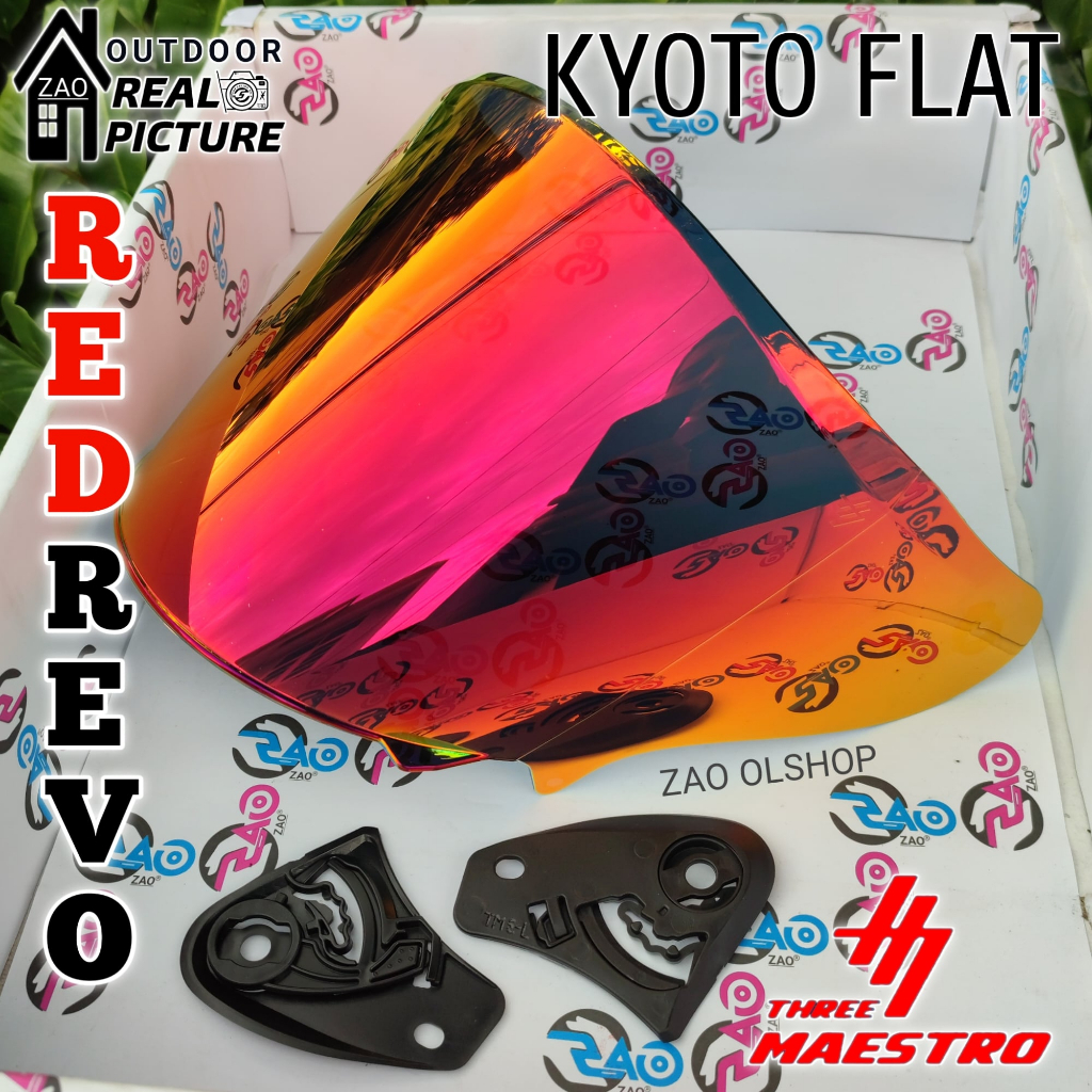 Kaca Helm ACH SONIC Visor open venom FLAT kaca datar nyaman by Three Maestro helmet untuk ach sonic sonik halfface half face fisor datar iridium revo irridium tm3