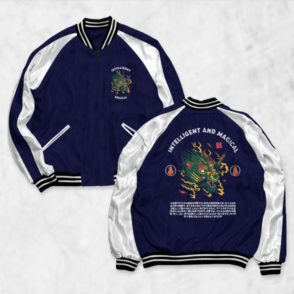 Fortglass Jaket Sukajan Motif MAGIS Sablon Jaket Pria Wanita Distro Unisex Japan Premium Original