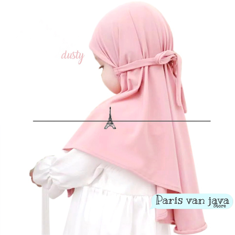 Jilbab Hijab Kerudung Bergo Anak Tali Jersey Instan | Bergo anak Non Pad | Bergo Maryam Tali Non Pad 0-5 Tahun