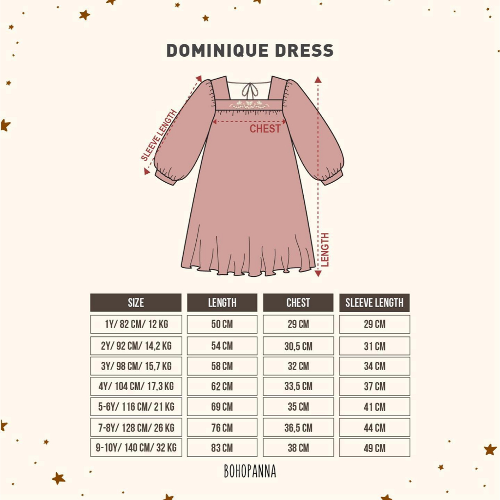 BOHOPANNA | BOHO | BOHO PANNA DOMINIQUE DRESS | DRESS ANAK PEREMPUAN | DRESS BOHOPANNA