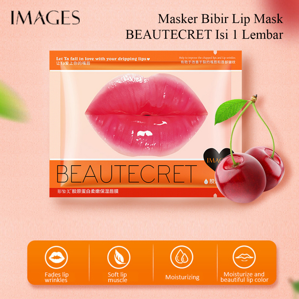 IMAGES Masker Bibir Lip Mask BEAUTECRET Isi 1 Lembar