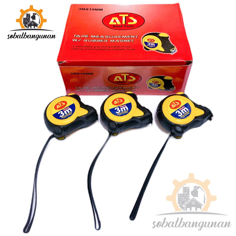 Meteran 3 Meter ATS / Meteran Roll 3 Meter Magnet Karet Autolock ATS