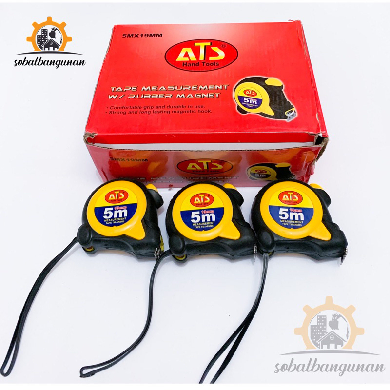 Meteran 5 Meter ATS / Meteran Roll 5 Meter ATS Magnet Karet Autolock