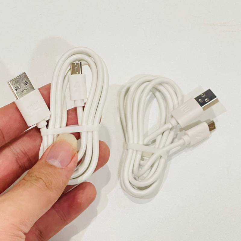 Kabel Data Xiaomi USB to Micro Warna Putih dan Hitam Kabel Murah Xiaomi