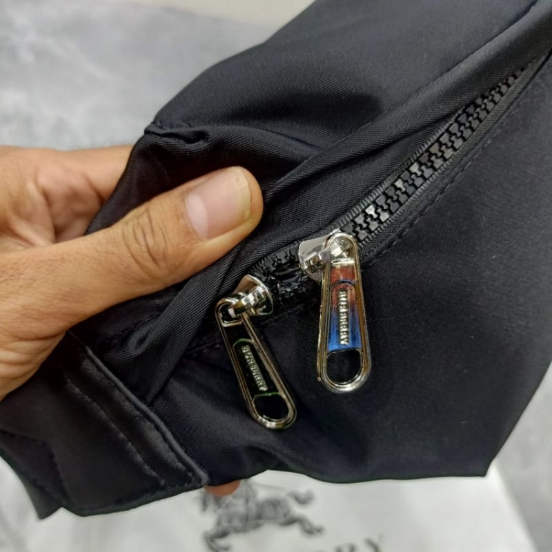 Waistbag Burberry Nylon Black Belt bag tas pinggang Import