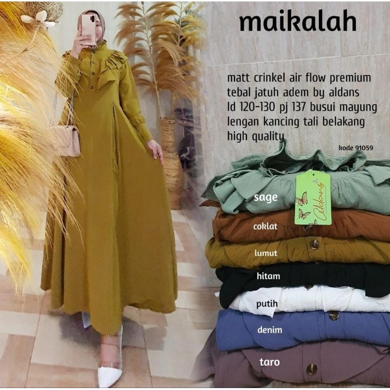 Gamis Cringkle Maikala