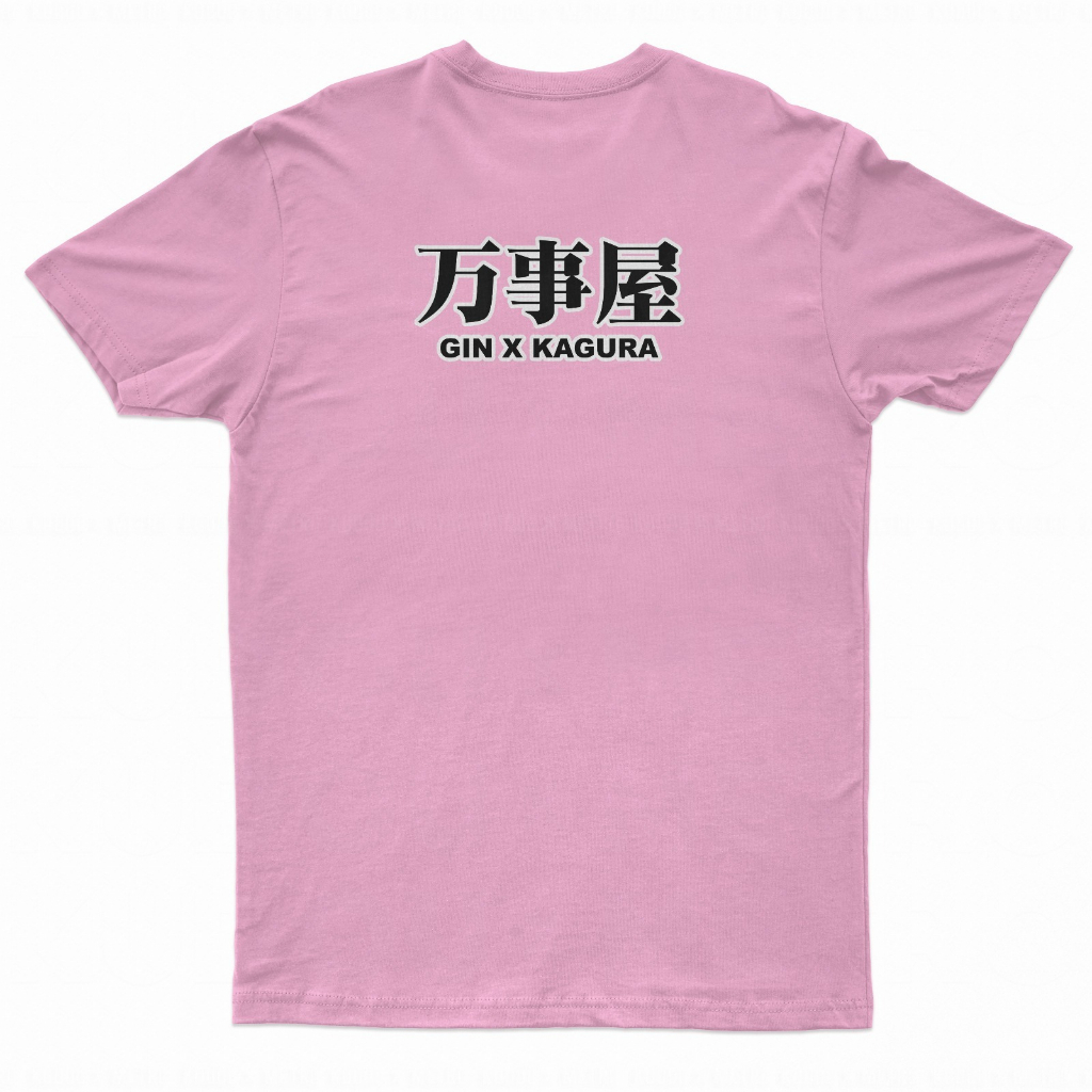 Tshirt Gin x Kagura Pink Anime Manga Gintama Premium Unisex