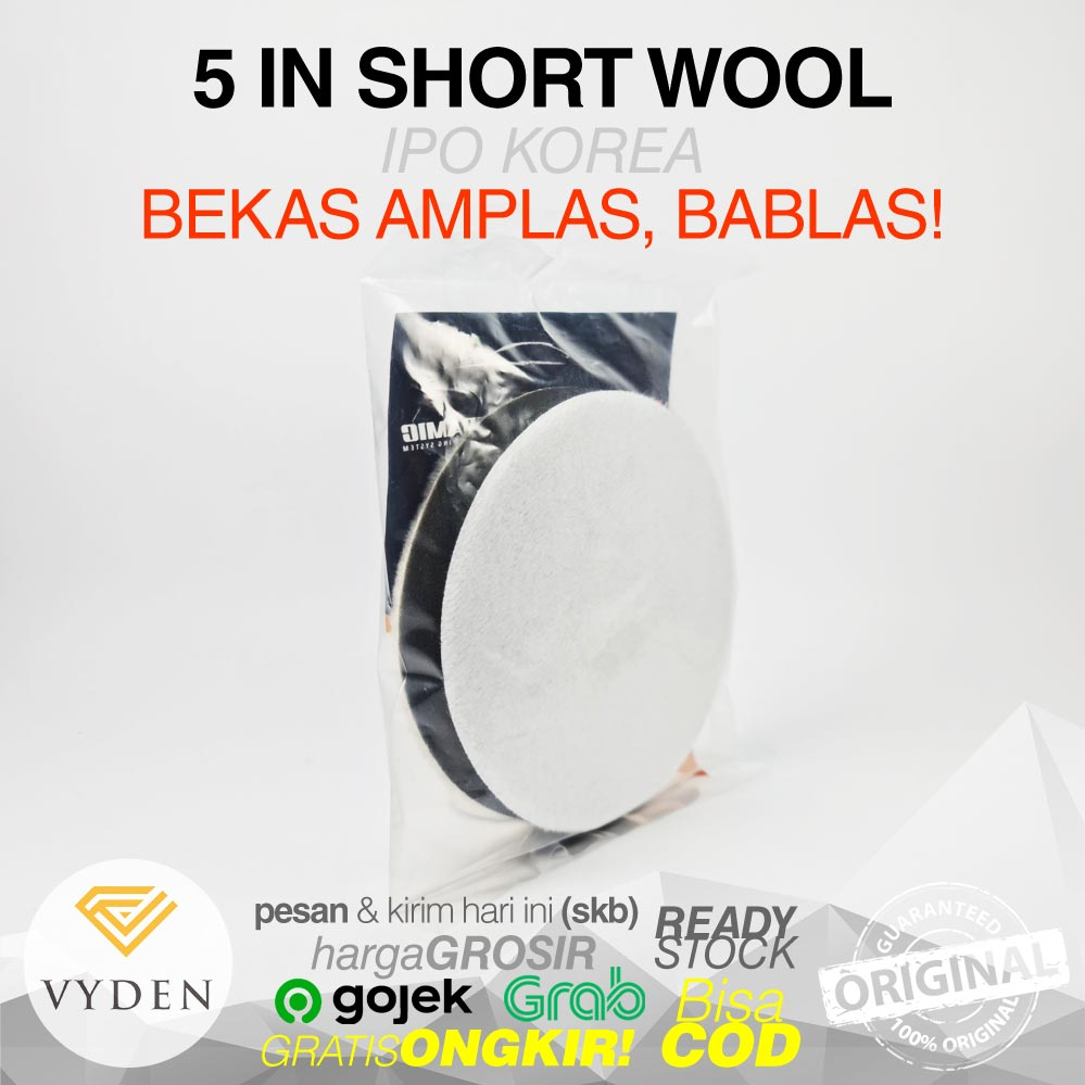 VYDEN SHORT WOOL CUTTING PAD 5 INCH Busa Poles Kompon Kasar MURAH