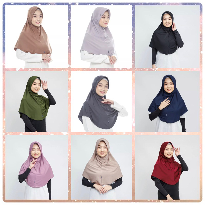 JILBAB OVAL HAMIDAH ORI | JILBAB INSTANS JERSEY | BERGO HAMIDAH