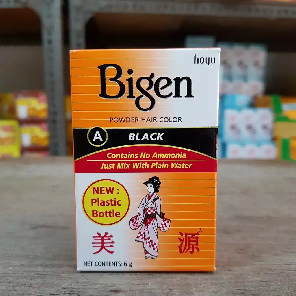 BIGEN Powder Hair Color 6g | Black/Brown Black | Pewarna Rambut | Cat Rambut