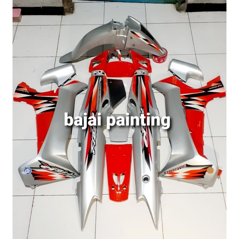 cover body fullset fizr F1zr milenium oren silver body fullset halus fizr F1zr YAMAHA silver oren