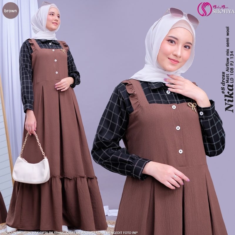 [READY BARU] Nidya • Nika By Shofiya Dress Gamis Busui Cantik Wanita Muslim