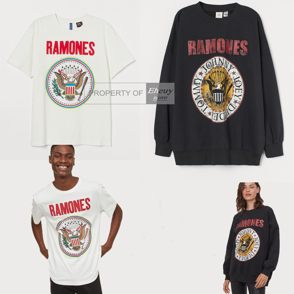 Crewneck Ramones HM Kaos Ramones crewneck h&amp;m ramones kaos band ramones