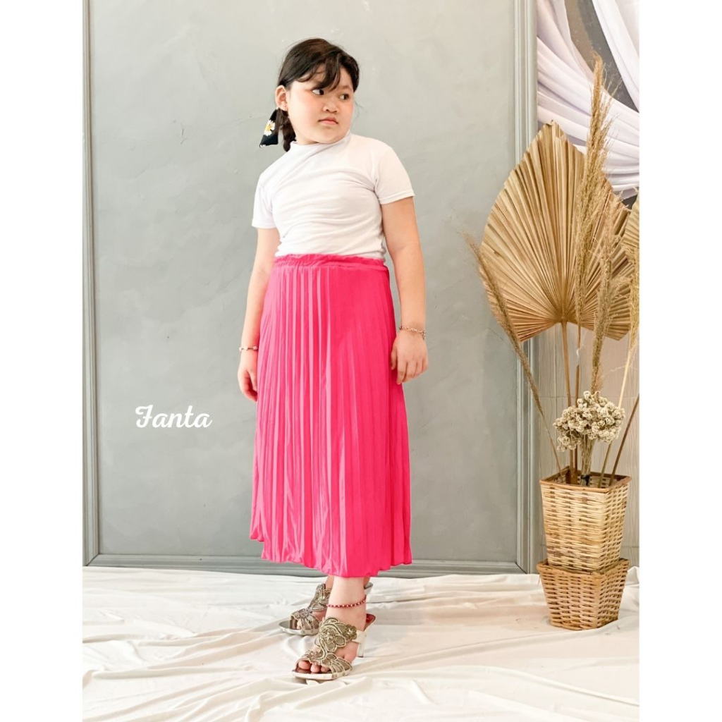 rok plisket anak premium TK/SD/SMP umur 5-15tahun rok panjang anak perempuan/rok plisket anak TK-SMP