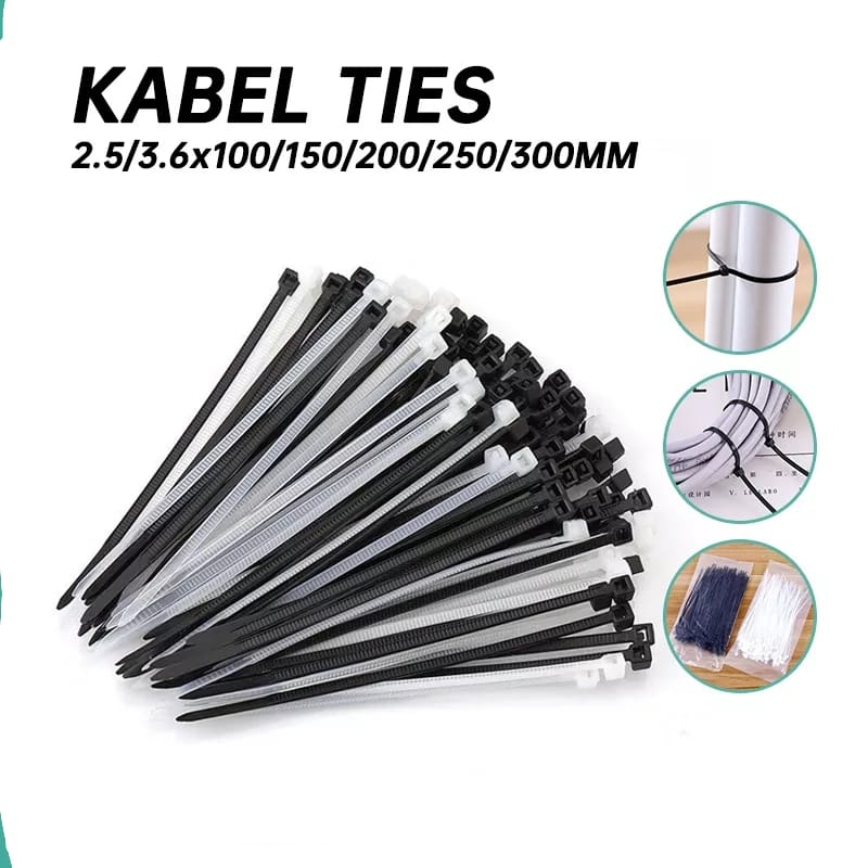 KABEL TIES NYLON CABLE TIE PENGIKAT KUAT SEBAGUNA