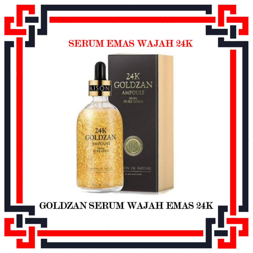 LS Goldzan Serum Emas 24K Pure Gold 99% Wajah Glowing 100% Menghilangkan Flek Hitam Dan Mencerahkan Wajah