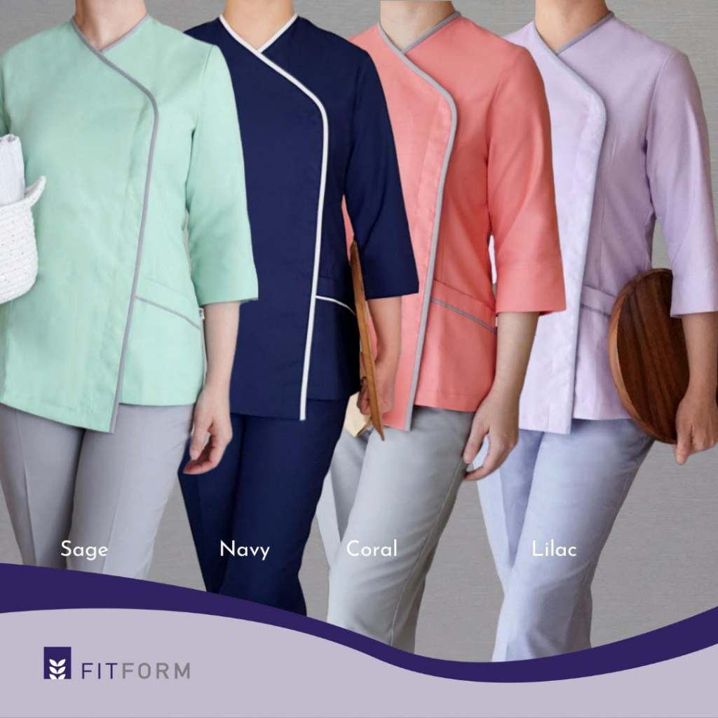 Baju Suster / Seragam Suster FITFORM Side Wrap Long Sleeve (Celana Panjang)