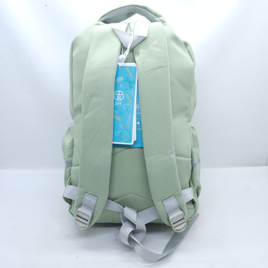 TAS KOREA IMPORT 17 INCHI ANTI AIR + BONEKA / STYLISH BAGPACK KOREA WATERPROOF IMPORT ORIGINAL / TAS SEKOLAH CEWEK KOREA IMPORT MURAH / FUTURISTIK BAG KOREA / TAS FASHIONABLE KOREA FREE BONEKA BERUANG IMPORT/ RANSEL KOREA PEREMPUAN IMPORT WATERPROOF MURAH