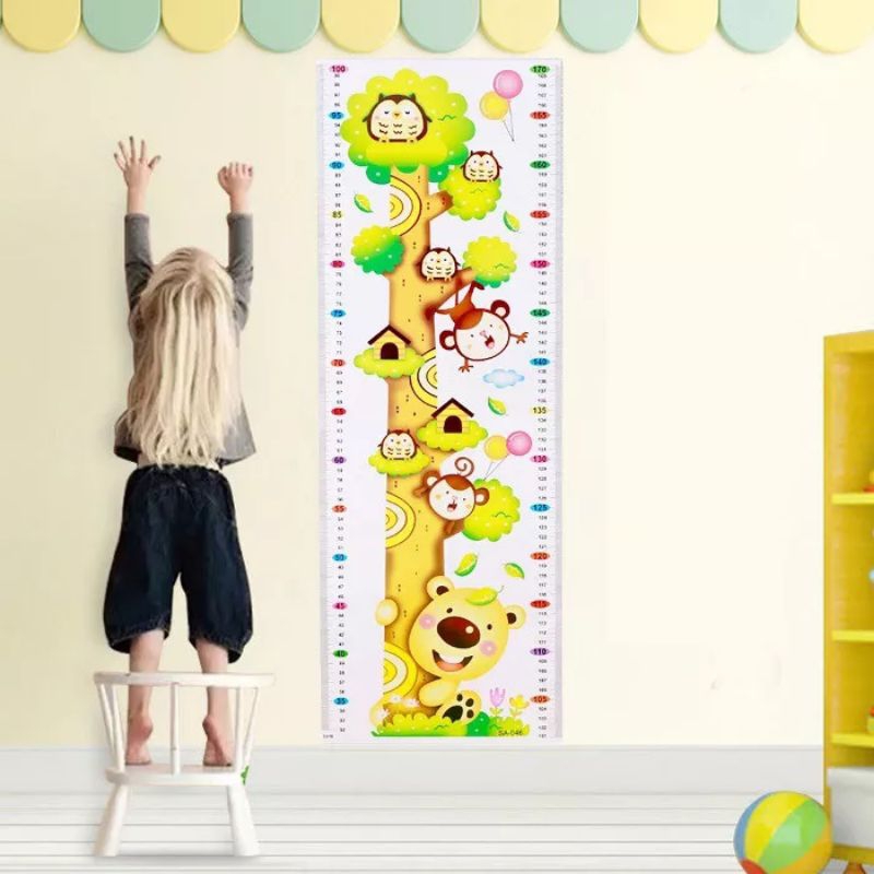Sticker Dinding Pengukur Tinggi Badan Anak Sticker Wall Dekorasi Animals
