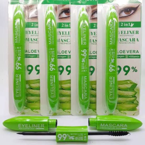 MASKARA + EYELINER MAYBELLINE 2in1 ALOEVERA / Mascara + Eyeliner