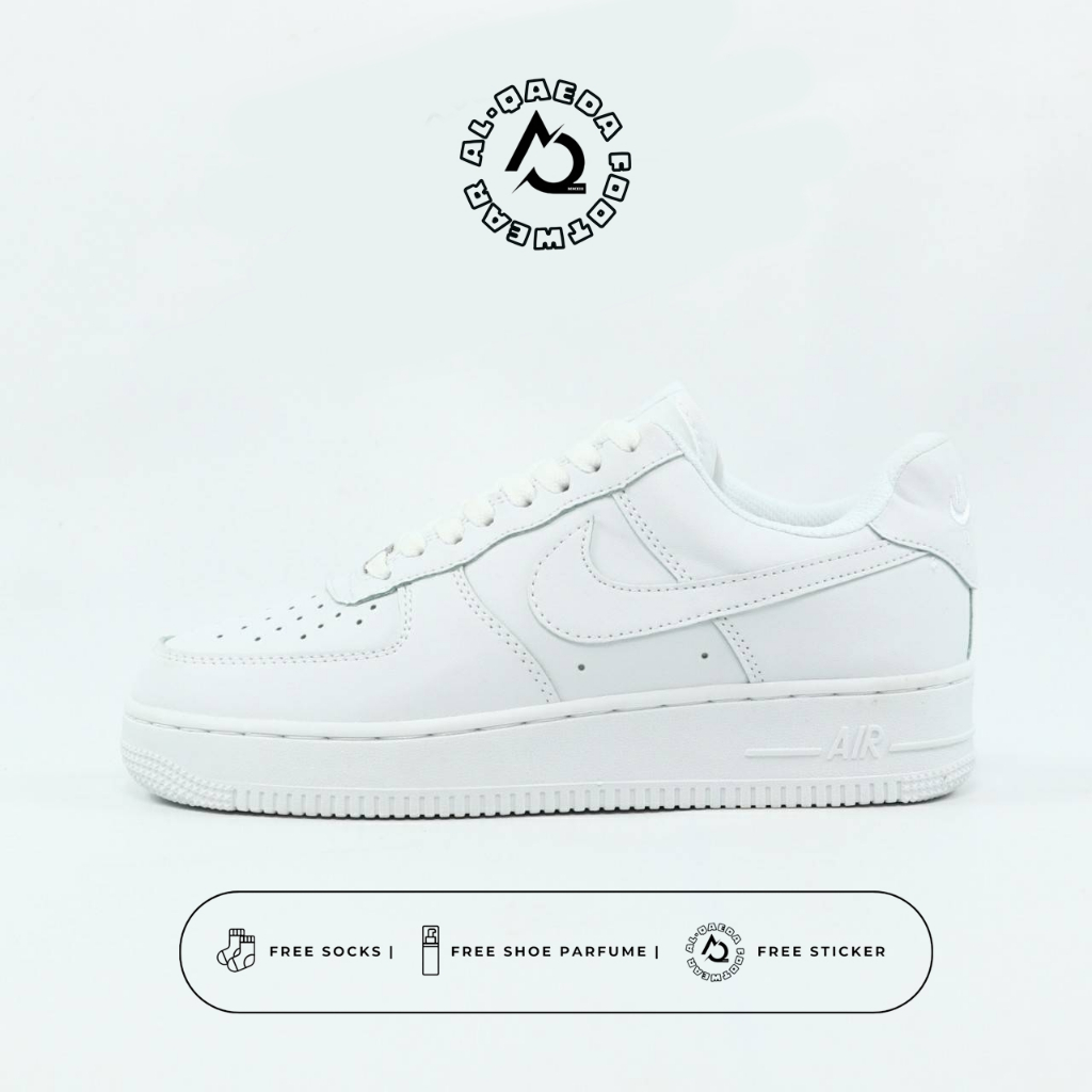AQ - Sepatu Sneakers Olahraga AF1LFW Full White Unisex BNIB