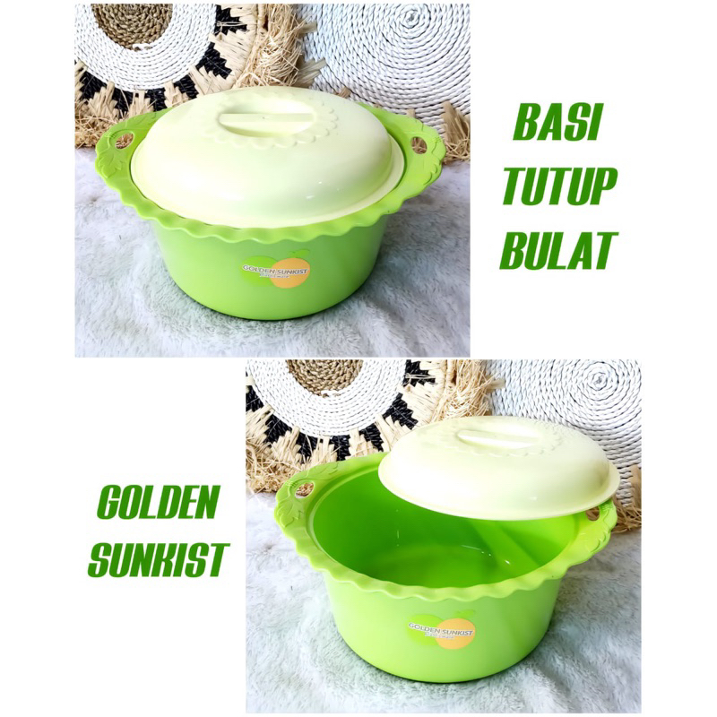 *GOLDEN SUNKIST BASI BULAT + TUTUP UK 30CM*