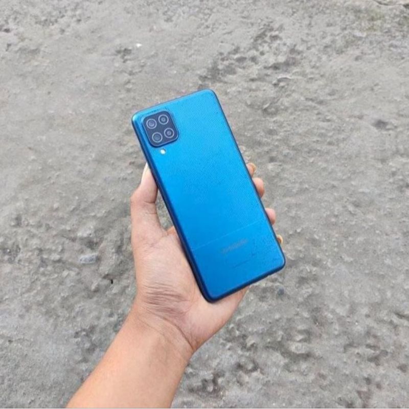 Hp Second Samsung A12 6/128 Blue Wifi oke Smartfren oke