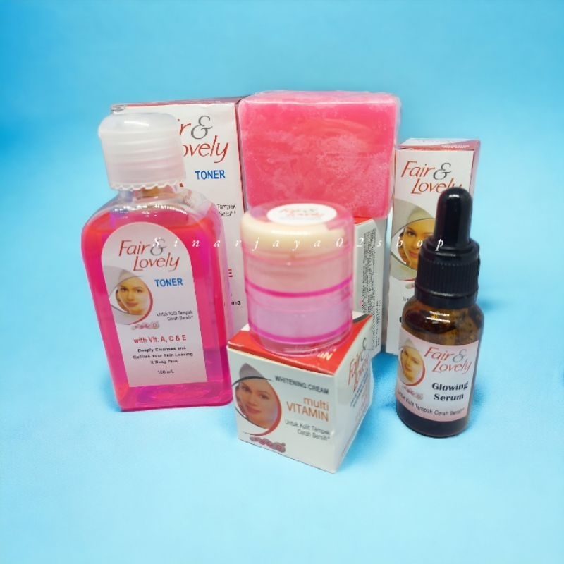 Cream Fair Lovely 5in1 Siang Malam Whitening Paket Crem