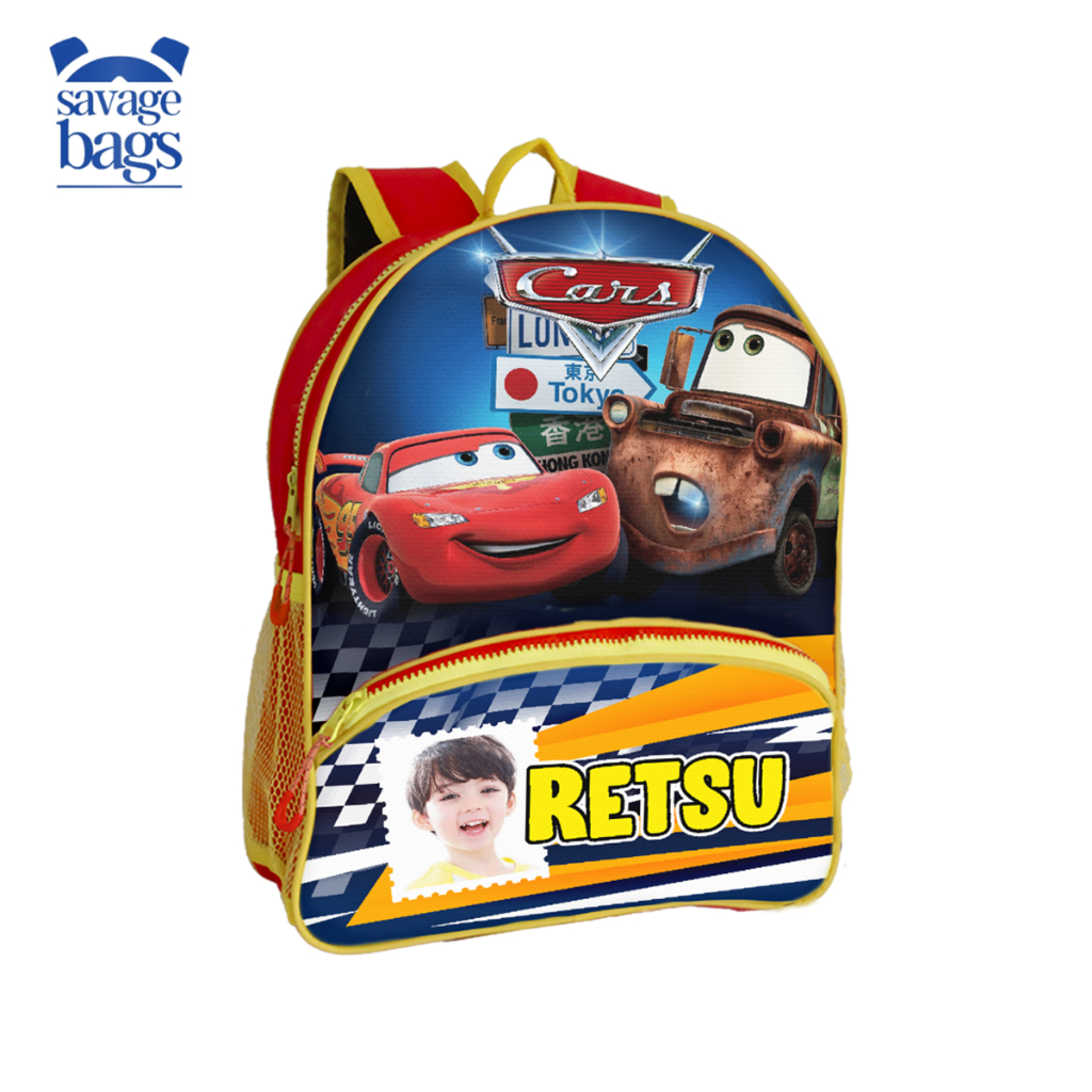 Tas Ransel Anak Custom Nama dan Foto | CARS DISNEY 1