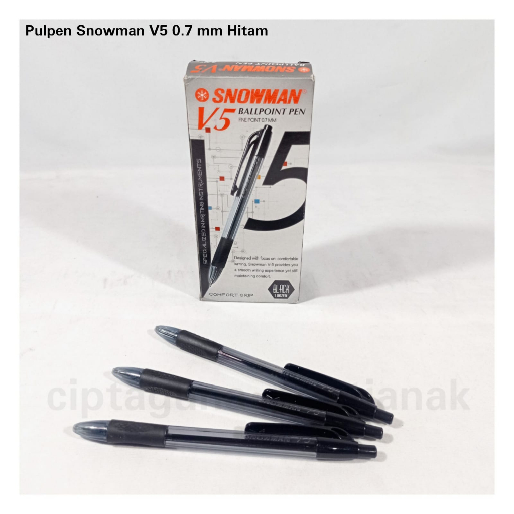 

PULPEN SNOWMAN V5 HITAM 0.7 MM - MURAH!!!