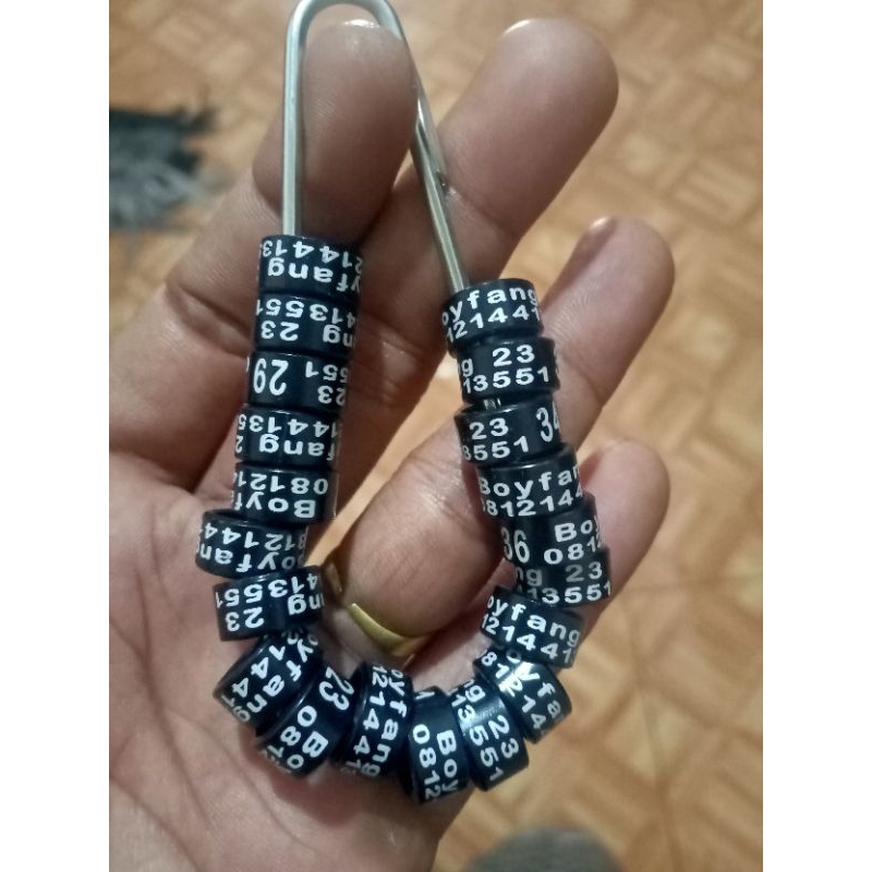 15 biji ring merpati merpati dewasa request nama dan no.hp / laser 9.0mm