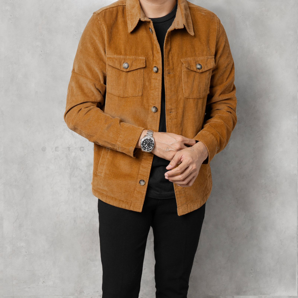 GDFLLOW Corduroy Men's Trucker Jacket