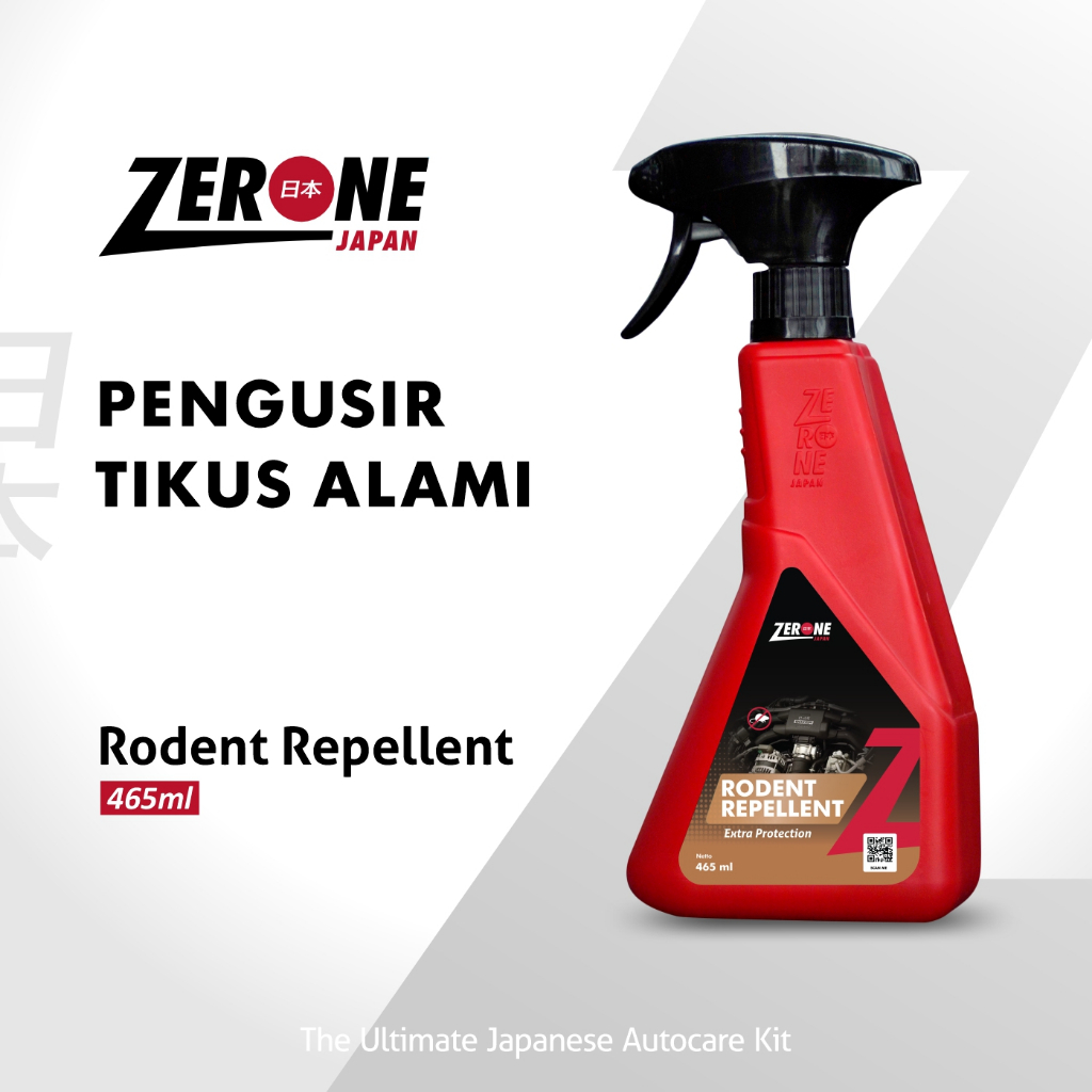 Rodent Repellent 465 ML Obat Tikus Pengusir Zerone Japan Kap Mobil Rumah Gudang Original