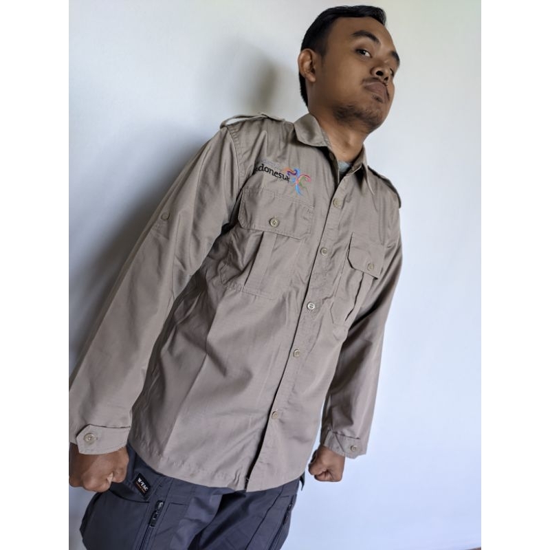 kemeja Lapangan kerja BEST SELLER/Kemeja Tactical Tangan Panjang/Outdoor/PDL bahan ripstok Kemeja PDL Pria Panjang Formal / Kemeja Adventure/ripstop excellent