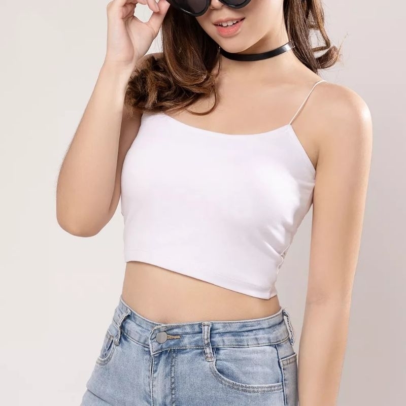 CROP TANK TOP (B) WANITA | TANK TOP POLOS | (U-Tank)