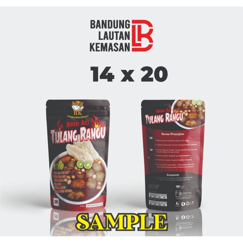 SAMPLE -RANDOM STANDING POUCH UKURAN  14x20