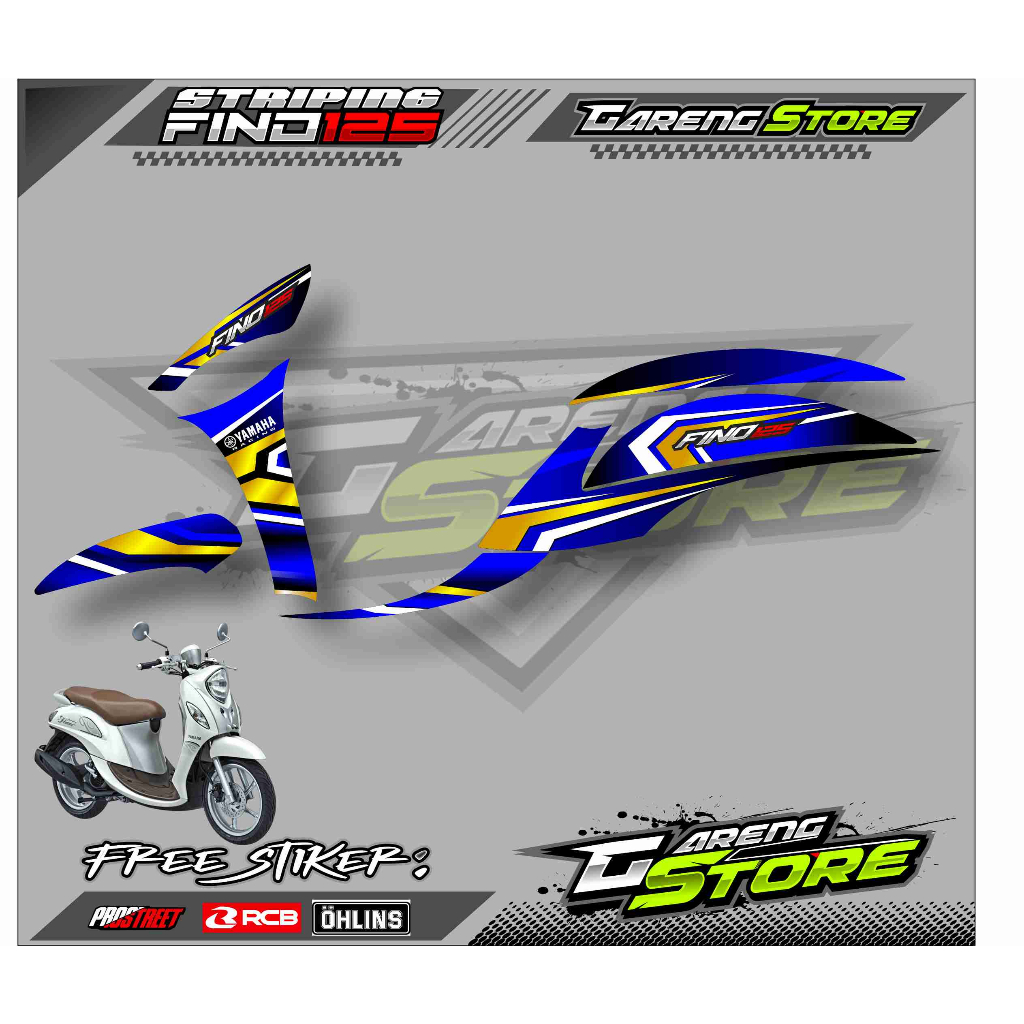 STRIPING VARIASI YAMAHA FINO 125 / STICKER LIST VARIASI MOTOR FINO 125