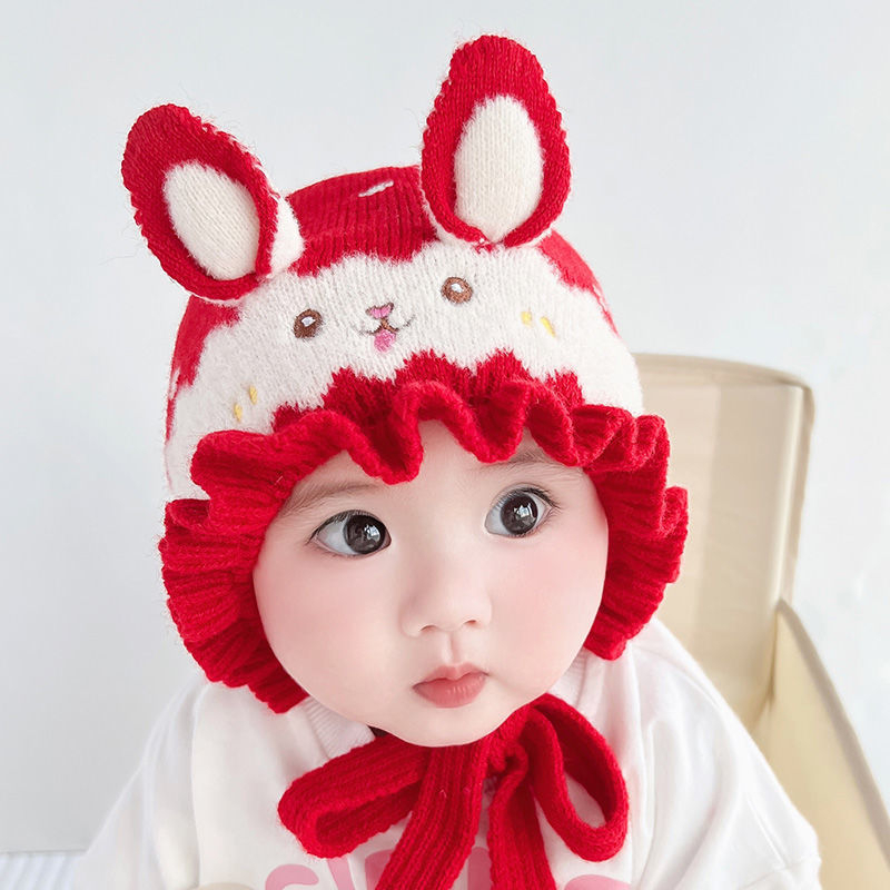 TP2-Topi Rajut Bayi Anak Laki Perempuan Cute Bunny Import