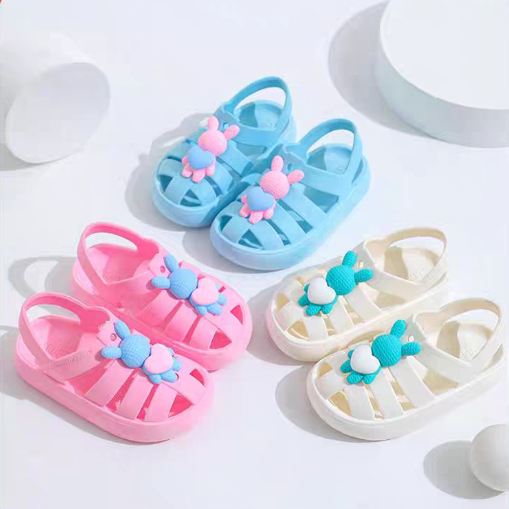 Okaybaby B326 Sandal SLOP Anak Perempuan Rabbit Lucu Import Lembut Sendal Kekinian