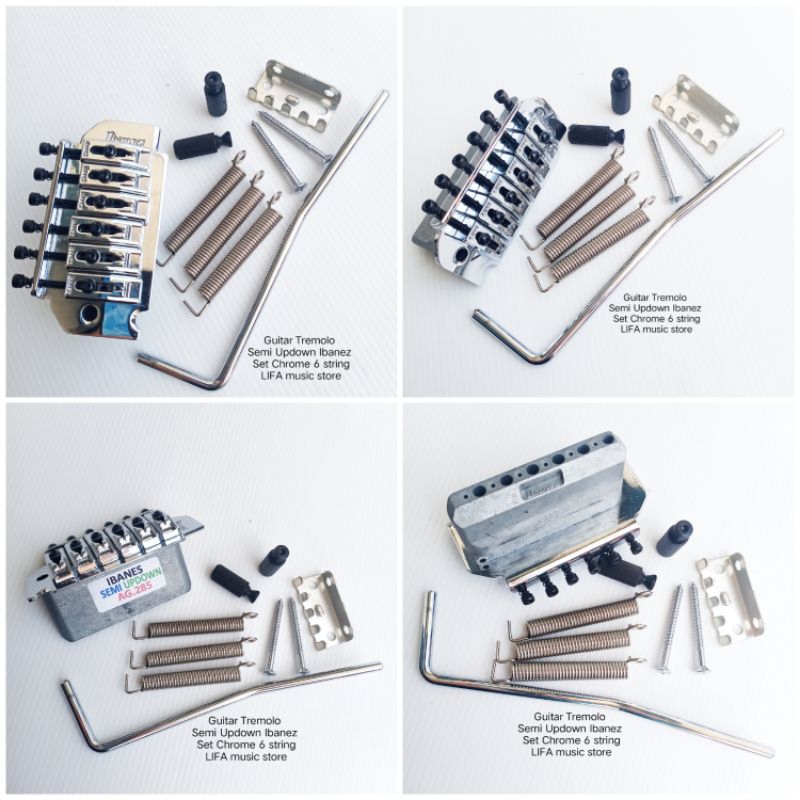 Guitar Tremolo Semi Updown Ibanez Set Chrome 6 string