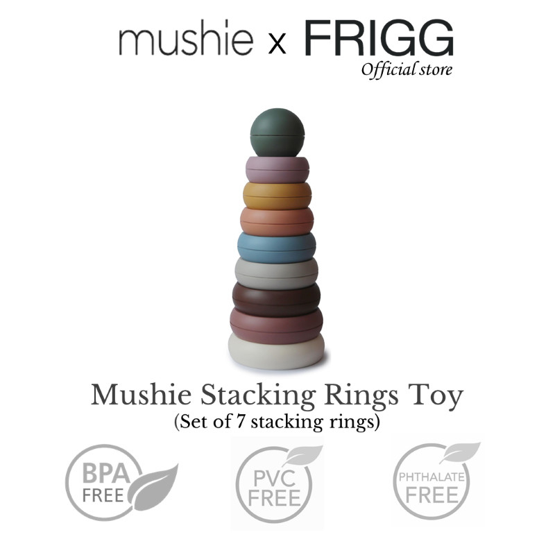 Mushie Stacking Rings Toy / Ring Tower / Mainan Edukatif Anak Ring